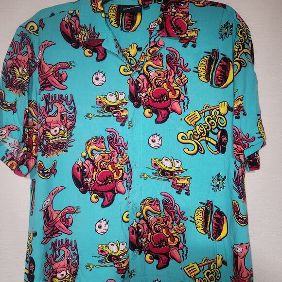 Sponge Bob and Patrick button-up shirt Men's size medium - Picture 2 of 6